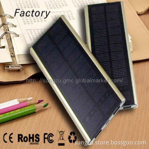 Dual solar usb charger and back up solar charger